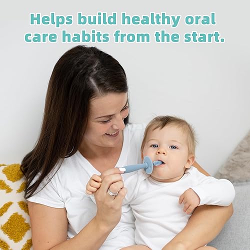 Miniatura 3 de BumbleBee Juego de cepillo de dientes de silicona de 360 y cepillo de dientes de dedo, cepillo de dientes de silicona suave para bebé, niño pequeño,