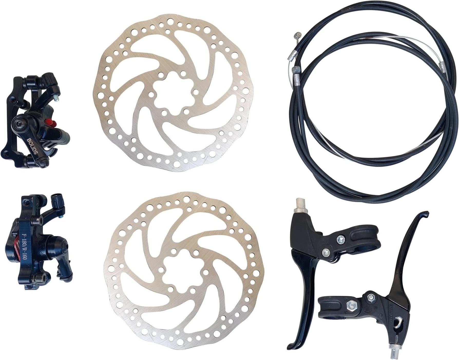 Matelco Bicycle Disc Break Set Thradless for All Bikes Cycle Stainless Steel Kit Complete Set for Bicycle Front Disk Break