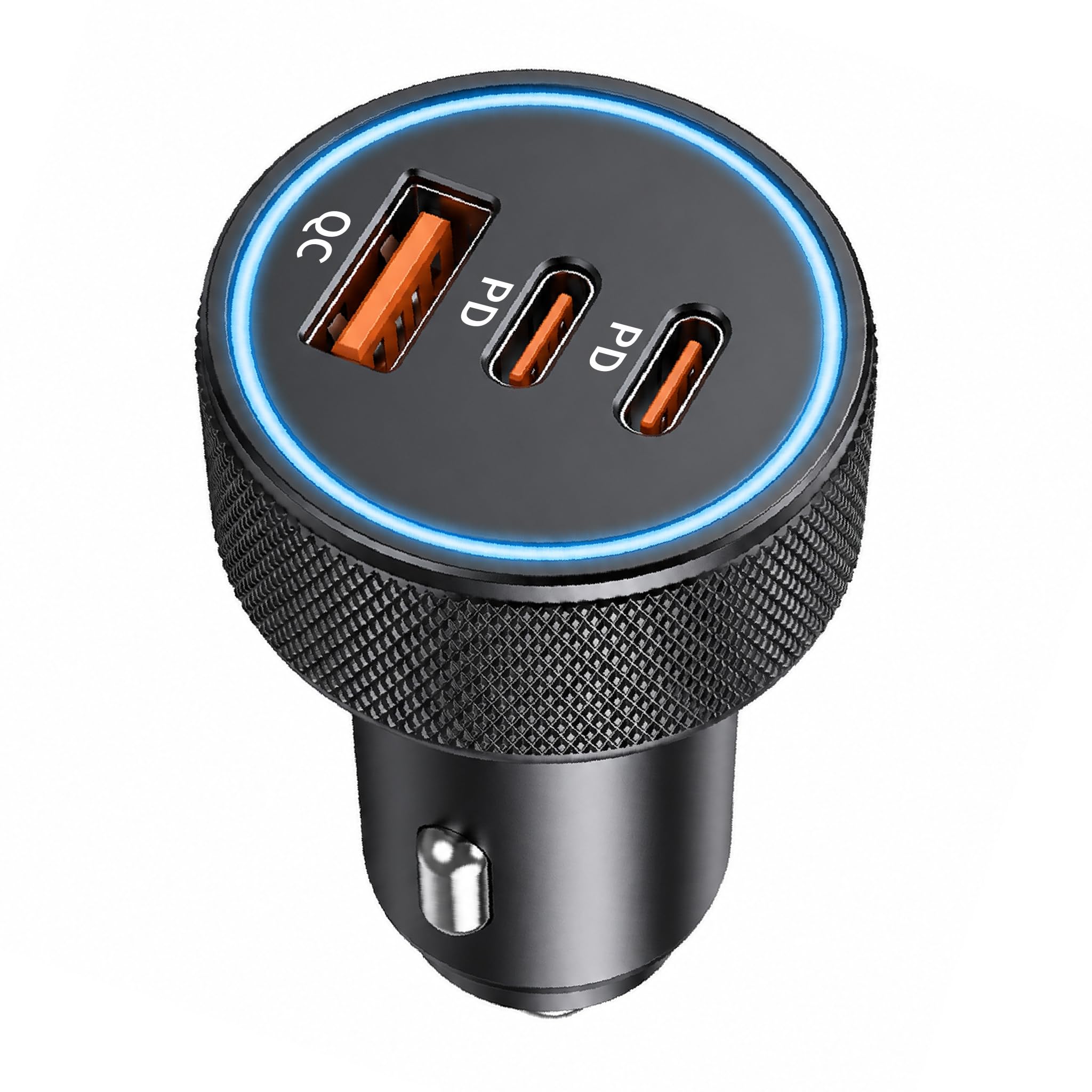 3 Port USB C KFZ Ladegerät, USB C PD Auto Adapter 67W mit PD 30W y QC3.0 USB A, 12V/24V Auto Ladeadapter für iPhone 17/17e/16/15/14/13, Samsung Galaxy S26/S25/S24, iPad, Pixel, Xiaomi, Wohnmobil