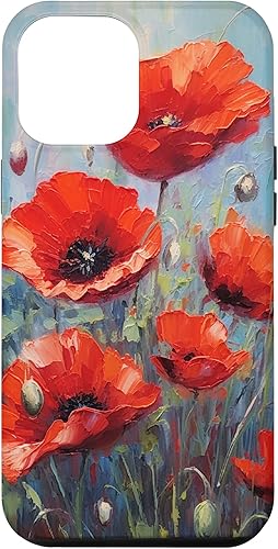 Funda para iPhone 12 Pro Max Red Poppies Flowers In A Field