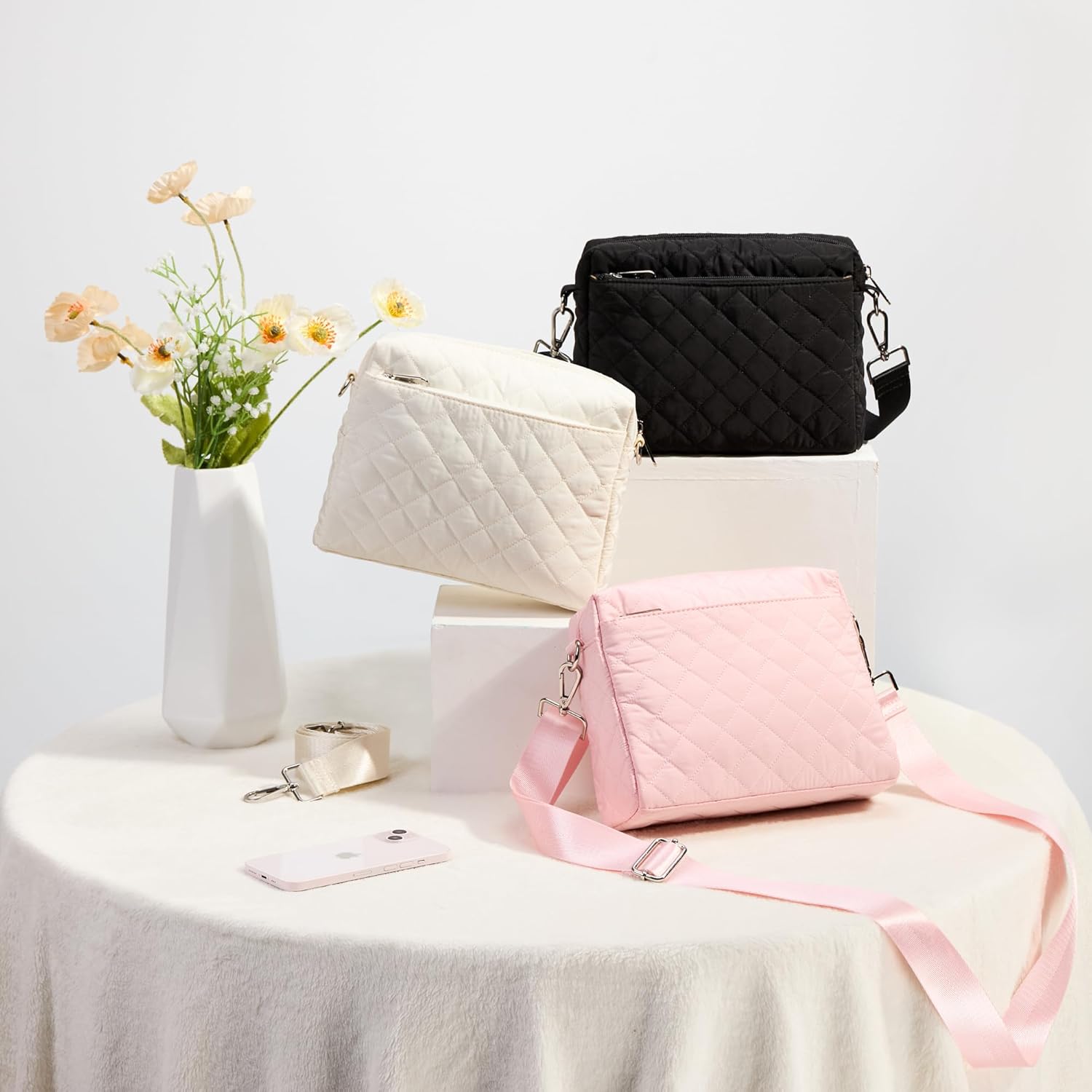 KALIDI Small Women's Crossbody Handbags Quilted Crossbody Bags for Women Ladies Lightweight Puffer Shoulder Purse | Small, for Women, Ladies, Lightweight, Puffer - Image 3