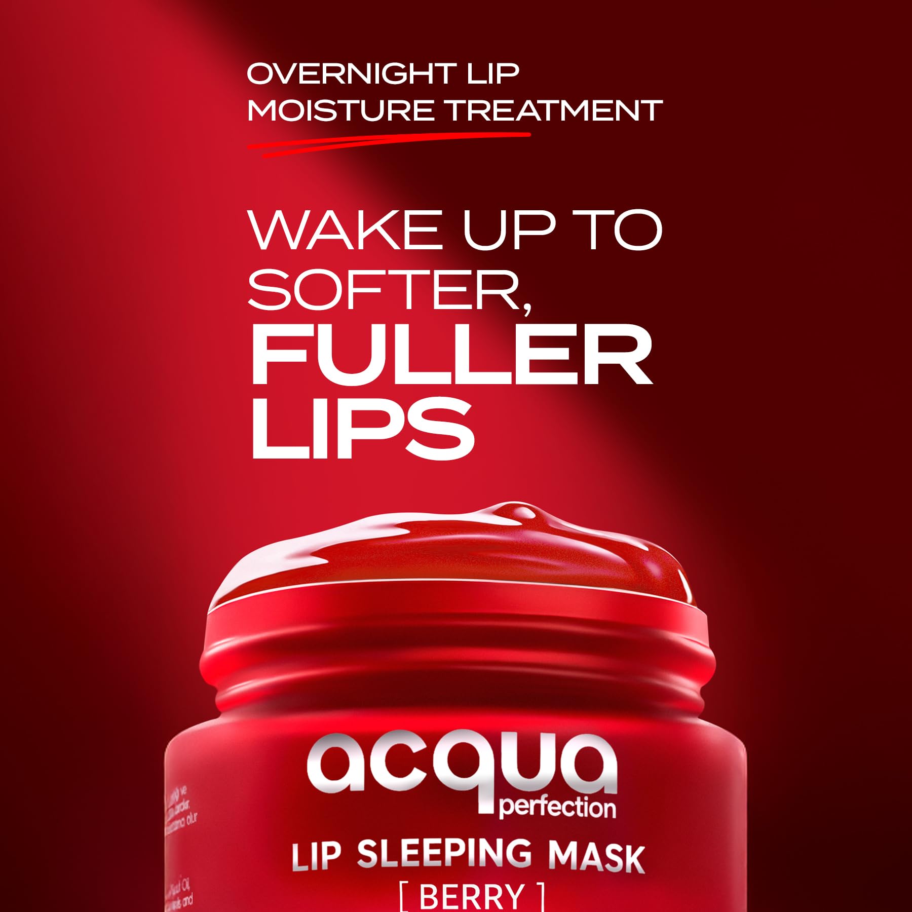 Acqua Perfection Lip Sleeping Mask Balm 3 Flavors 15ml - Hydrating Overnight Lip Treatment -Murumuru Oil, Coconut Oil & Berry Complex - Repairing, Plumping & Moisturizing (15 ml, Berry) - Image 2