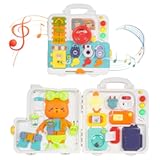 Toddler Busy Board Toys with Light Sound Montessori Sensory Travel Toys Kids Fine Motor Skill Learning Activity Board Early Educational Toy Motor Skills Developmental Toy Birthday Gift for Boy Girl