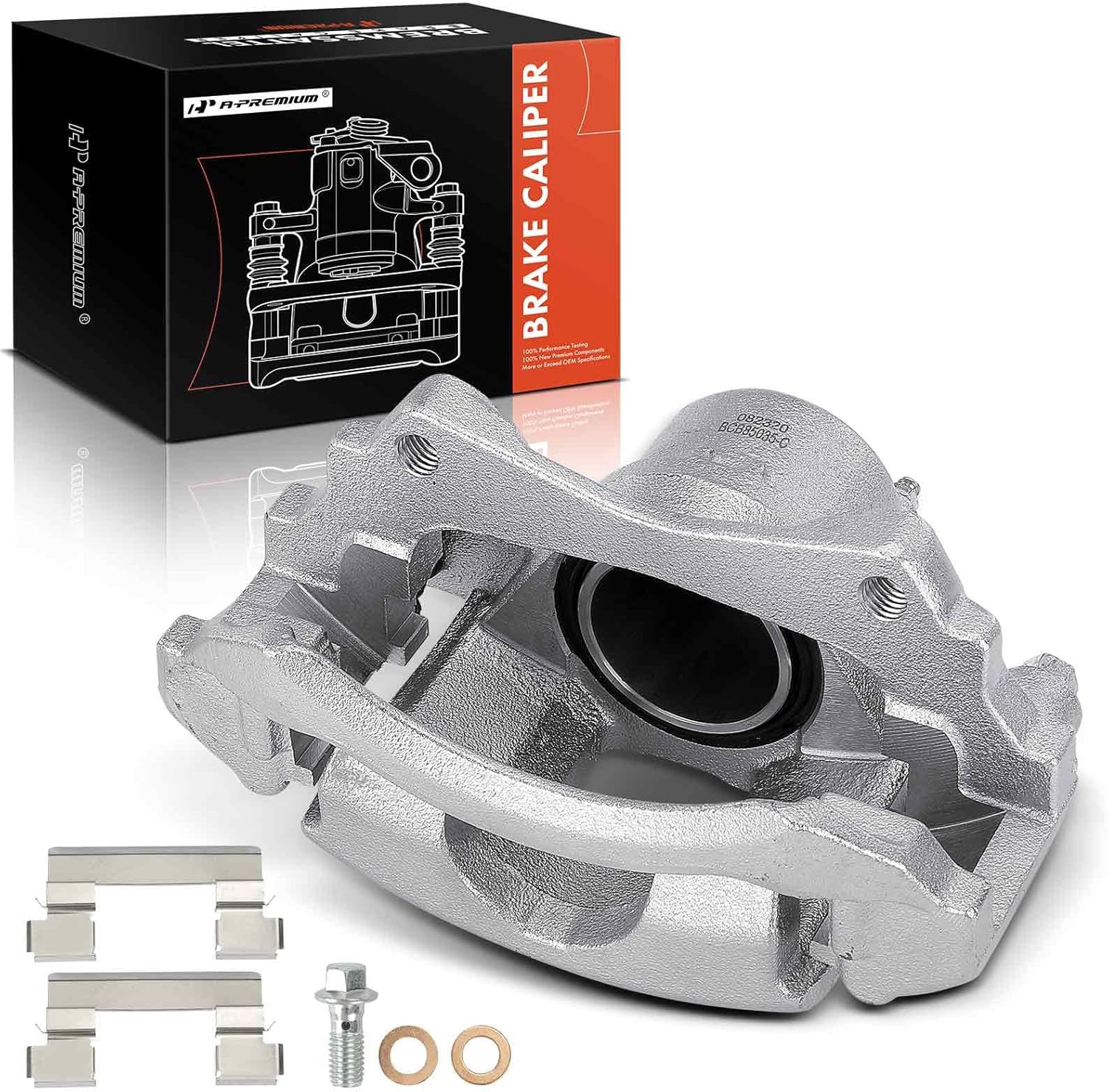 A-Premium Disc Brake Caliper Assembly with Bracket Compatible with Select Buick, Chevy, Pontiac and Saturn Models - Allure, LaCrosse, Uplander, Terraza, Grand Prix, Montana, Relay - Front Passenger