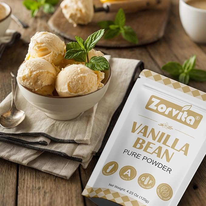 Zorvita Vainilla en Polvo 120g Sin Gluten Sin Azúcar miniatura 6
