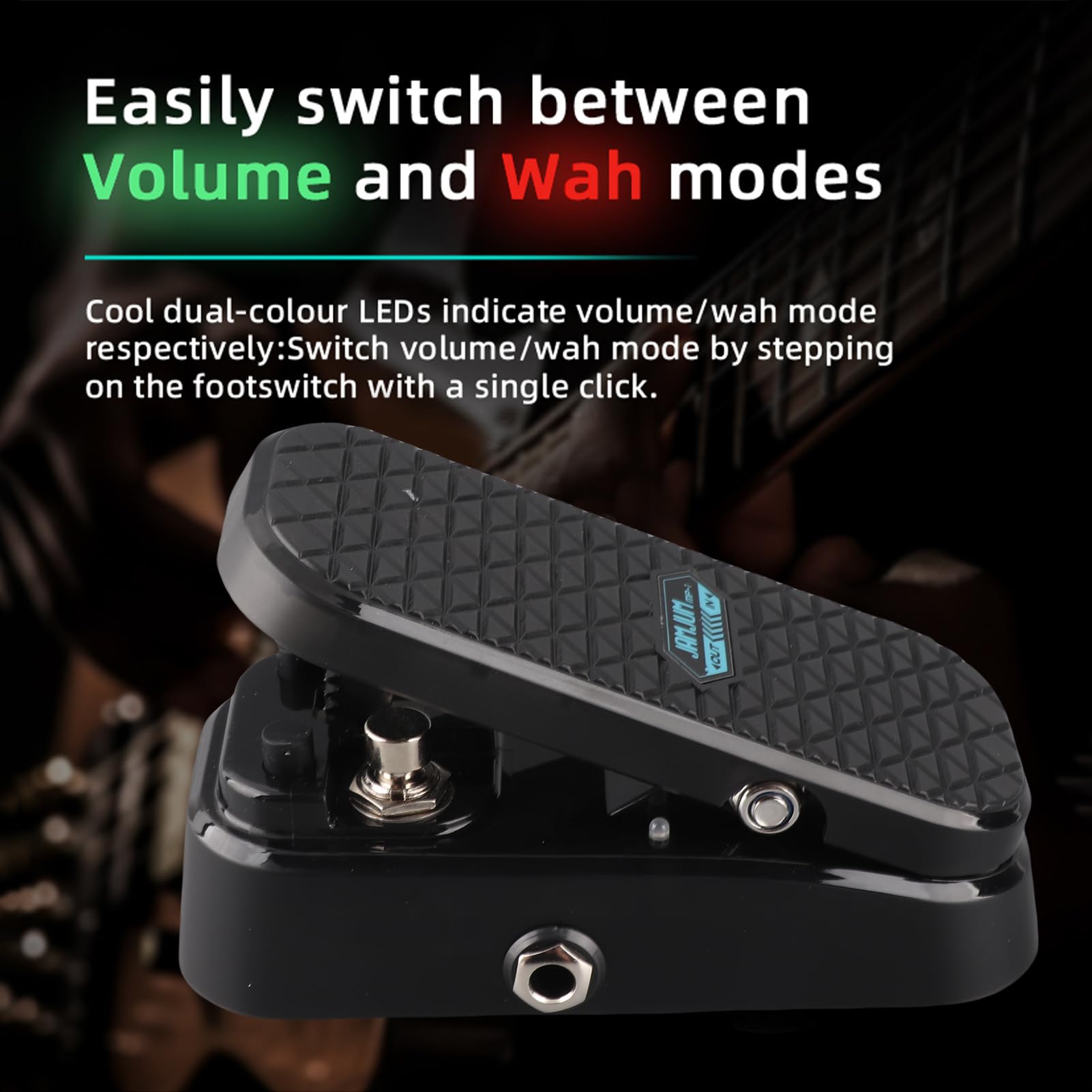 Btuty Pedale Volume Wah per Chitarra, Pedale Effetti a 2 Funzioni con Induttore Schermato RM e Circuito Volume Attivo, per Chitarra Elettrica