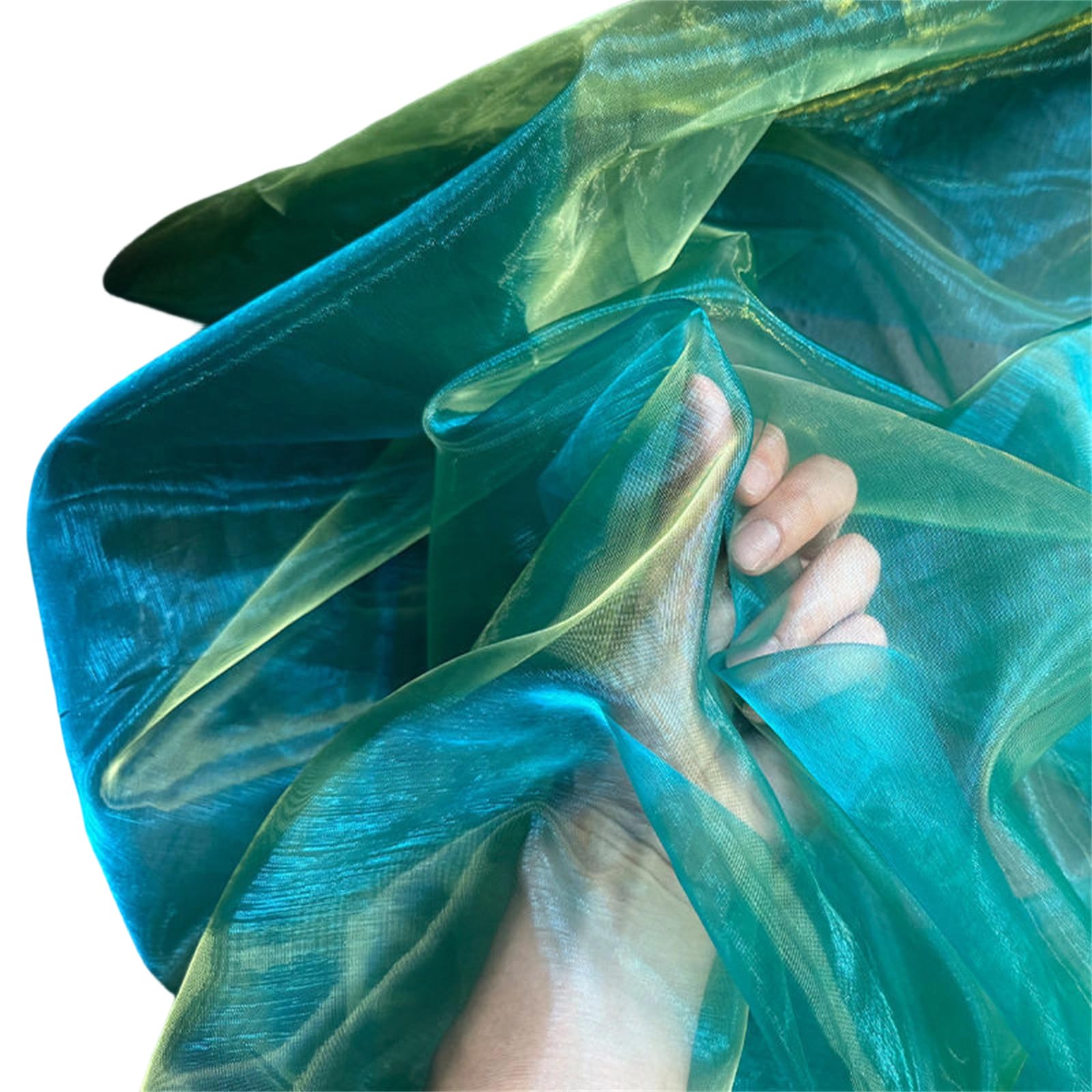 Xinsheinelry Organza Fabric 50x140cm Gradient Tulle Sheer Textile for Wedding Dresses & Costume Craft Projects Wedding Dress Fabric