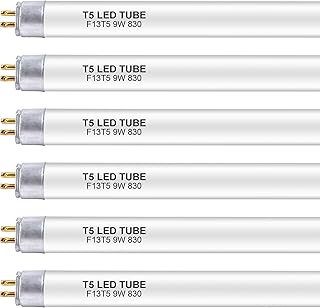 6 Pack 21 Inch F13T5/WW LED Replacement Bulbs, 3000K Warm White, T5 LED 9