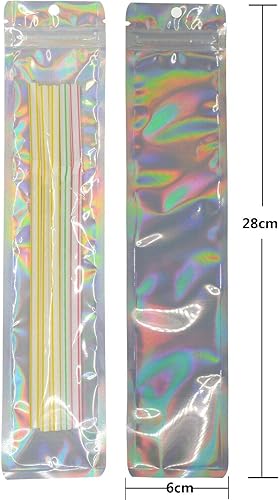 Miniatura 3 de 100 bolsas de papel de aluminio mate translúcido transparente frontal de plástico Ziplock con agujero para colgar, bolsa con cremallera y muesca de