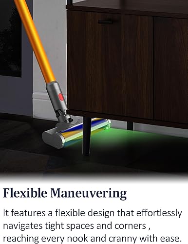 Miniatura 6 de Nekuma Aspiradora de piso duro para cabezal de motor Dyson V7 V8 V10 V11 V15, accesorios con luz detector de polvo, piezas de repuesto de cabezal