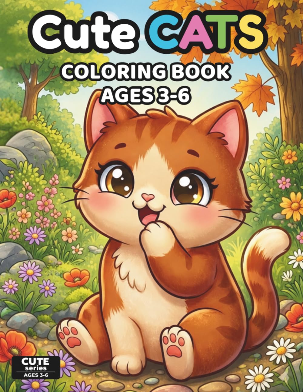 Cute Cats Coloring Book for Kids Ages 3–6: Fun and Easy Cat Coloring Pages with 40 Simple Designs and a Color Testing Page (Cute Series) (Cute Animals Series)