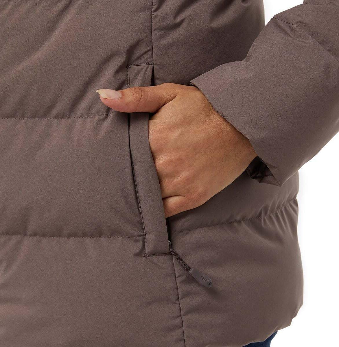 32 Degrees Women's Hooded Quilted Jacket Winter Coat Outerwear with Pockets - Image 4