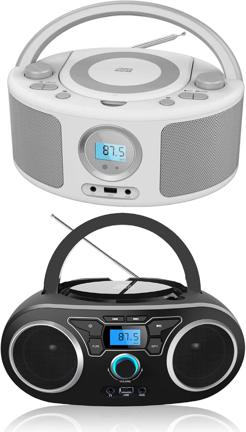 CD Radio Portable CD Player Boombox with Bluetooth,FM Radio