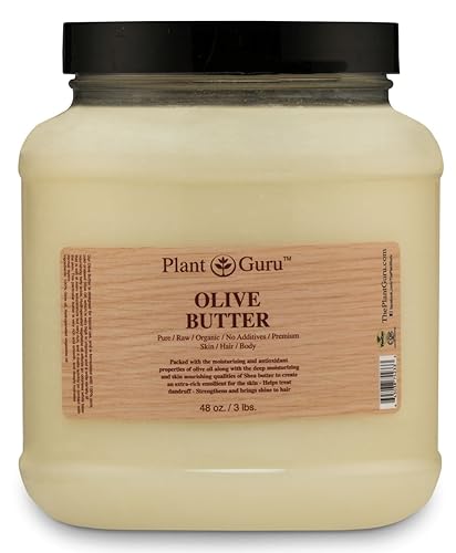 Miniatura 5 de Mantequilla corporal de oliva de 32 oz. 100% pura cruda, fresca, natural, prensada en frío. Hidratante para la piel, cuerpo y cabello, cremas de