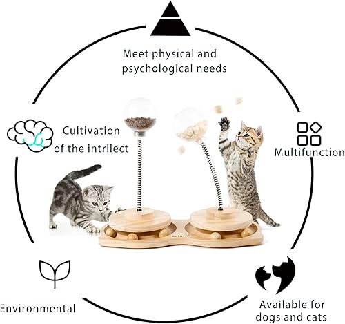 Miniatura 3 de Kelutd - Juguetes interactivos para gatos juguetes de ejercicio para mascotas juguetes para gatos de interior o gatito como regalo para gatos