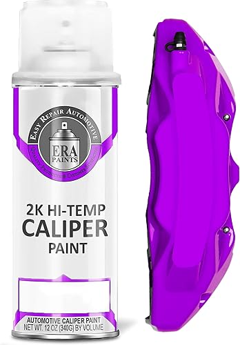 ERA Paints Pintura en aerosol con pinza de freno 2K - Morado | Acabado de alto brillo, resistente al calor de 500 °F y a los productos químicos |