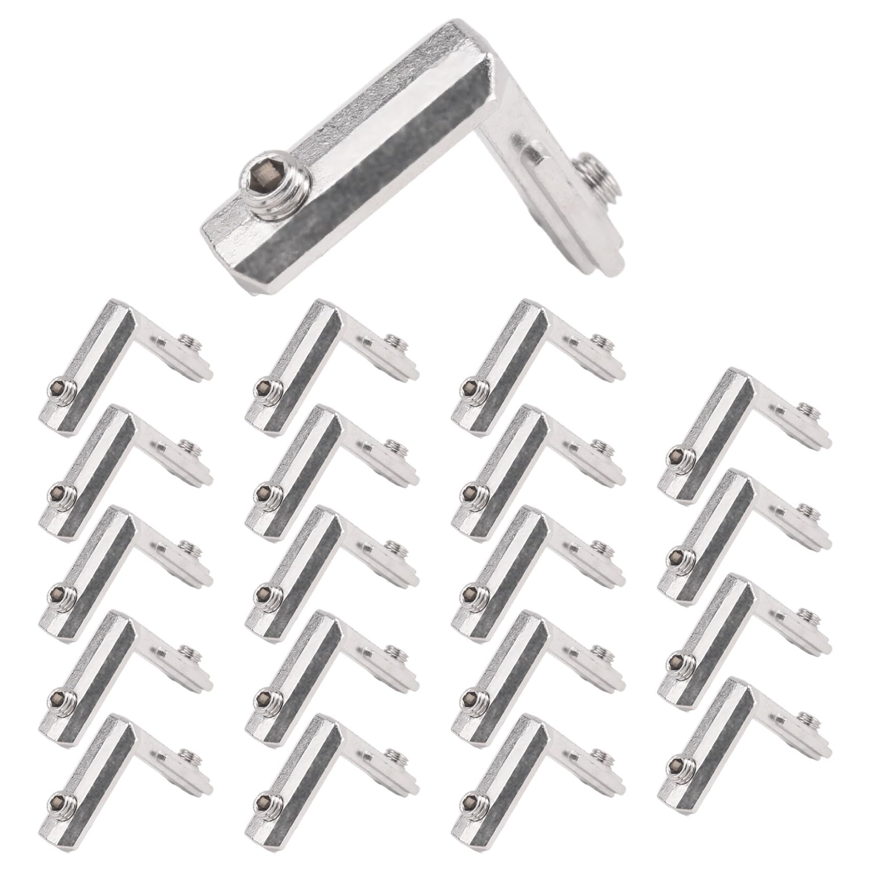 Tobeome 20Pcs T Slot L-Shape Interior Inside Corner Connector Joint Bracket For Aluminum Extrusion Profile 2020 Series Slot 6Mm