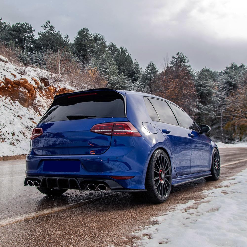 Oneway Spoiler da tetto (tappo) compatibile con Volkswagen Golf VII (7 e 7.5) HB GTi/GTD/R/R Line 2013-2020 - Versione 2 - Nero lucido