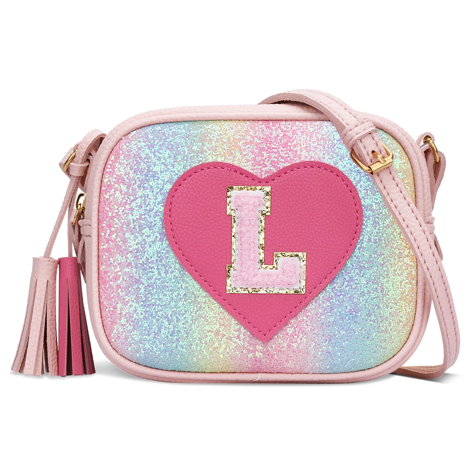 KKXIU Birthday Gifts for Girls Initial Toddler Purse Cute Kids Crossbody Bag