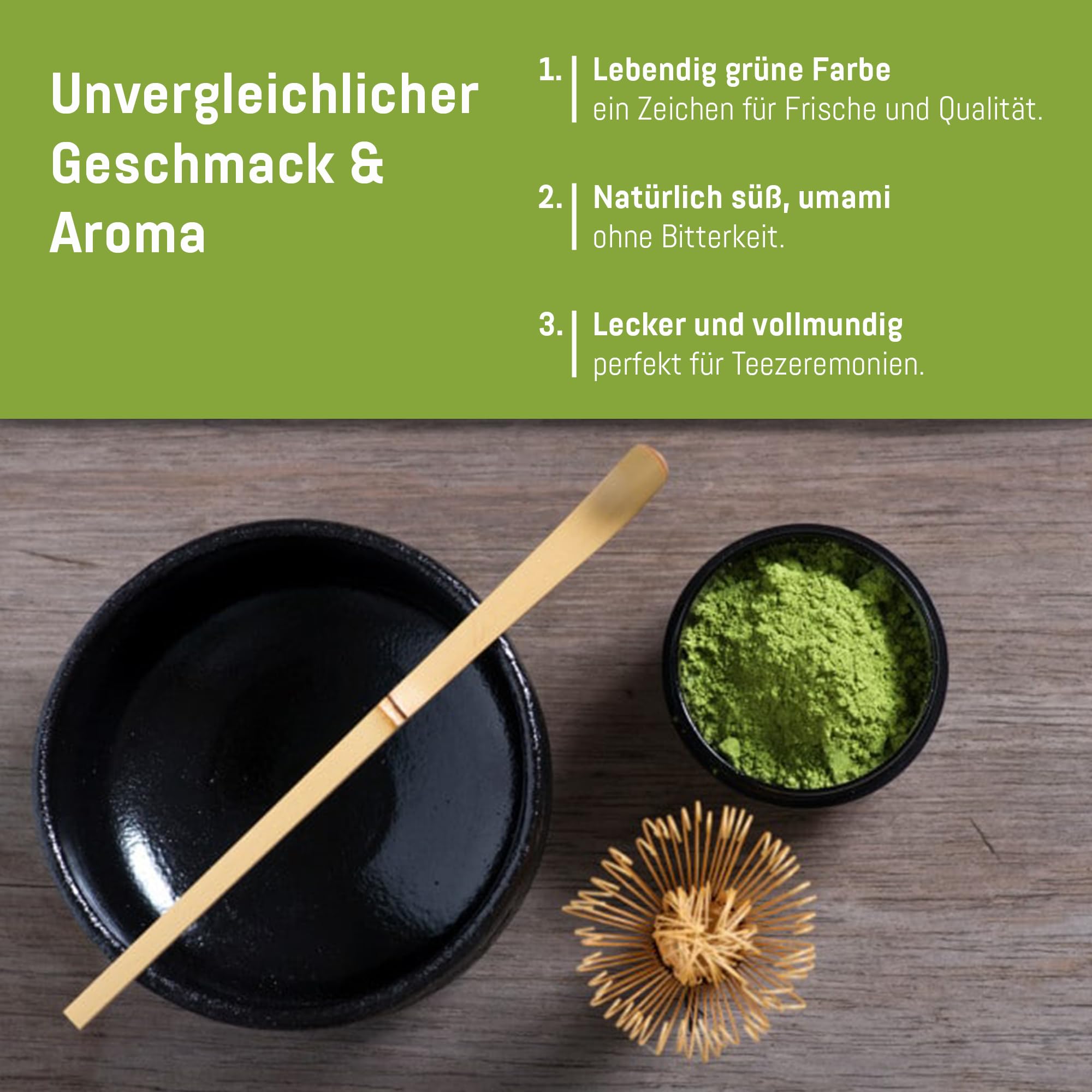 Ceremonial Grade UJI - 30 g Dose - Bio - 100% Japanischer Matcha - Erste Ernte - Reines Matcha - gemahlen