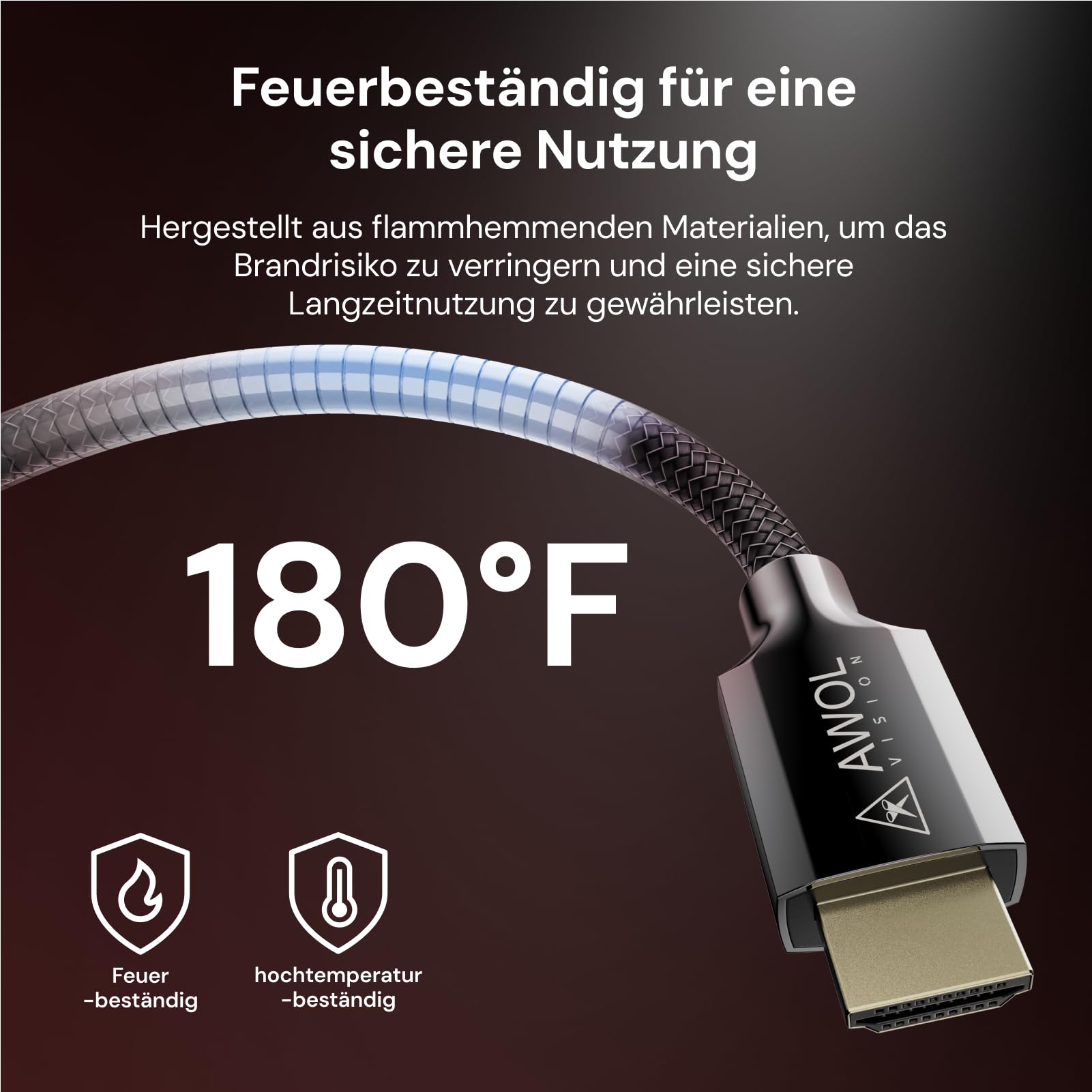 AWOL VISION Cavo HDMI 2.1 Certificato 8K 2M, Cavo HDMI Ultra Alta Velocità 48Gbps 8K@60Hz, 4K@120Hz, 2K@144Hz, Compatibile con PS5/Xbox/TV/PC/Proiettore (HC-002)