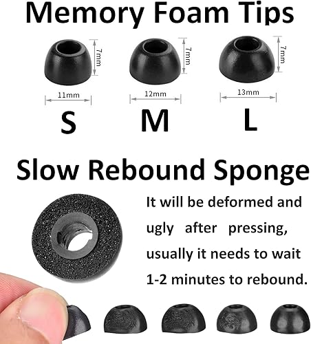 Miniatura 3 de A-Focus Para Galaxy Buds FEGalaxy Buds 2 Pro - Almohadillas de espuma viscoelástica de repuesto para las orejas cómodas compatibles con Samsung