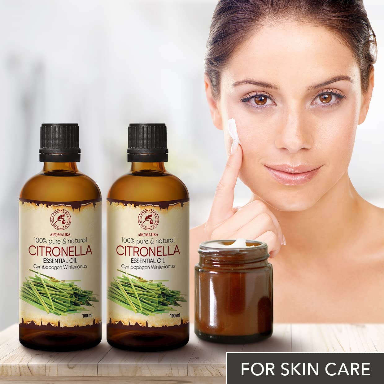 Olio Eessenziale di Citronella 2x100ml - 100% Puro Fragranze Naturali Intenso e Duraturo Ideale per Sauna - Massaggi - Cosmetici - Aromaterapia - Diffusori e Candele - Cymbopogon Winterianus