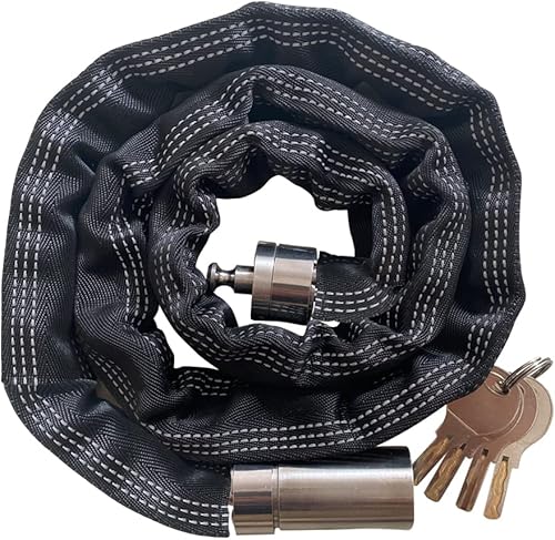 Cerradura de cadena de acero inoxidable con 4 llaves iguales, cerradura y cadena a prueba de óxido, cerradura de grado marino para bicicleta, moto,