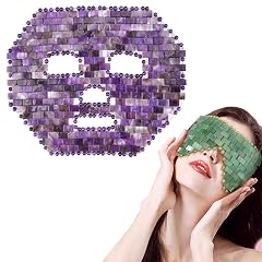 ideayard Jade Eye Mask Amethyst Face Mask Eliminate Wrinkles Puffiness Migraine Relief Mask