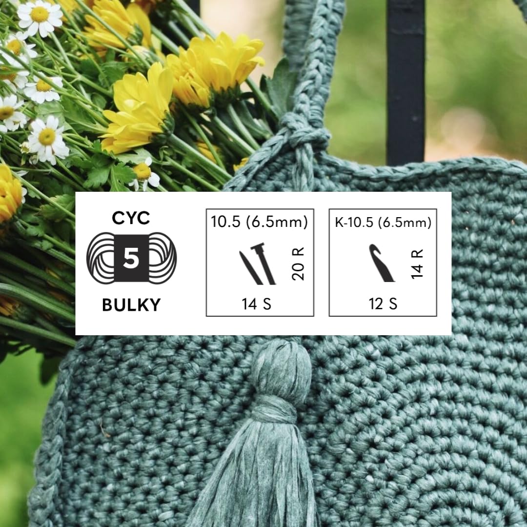 Amazon.com: Lion Brand Yarn, Rewind Bulky Flat Tape Yarn for