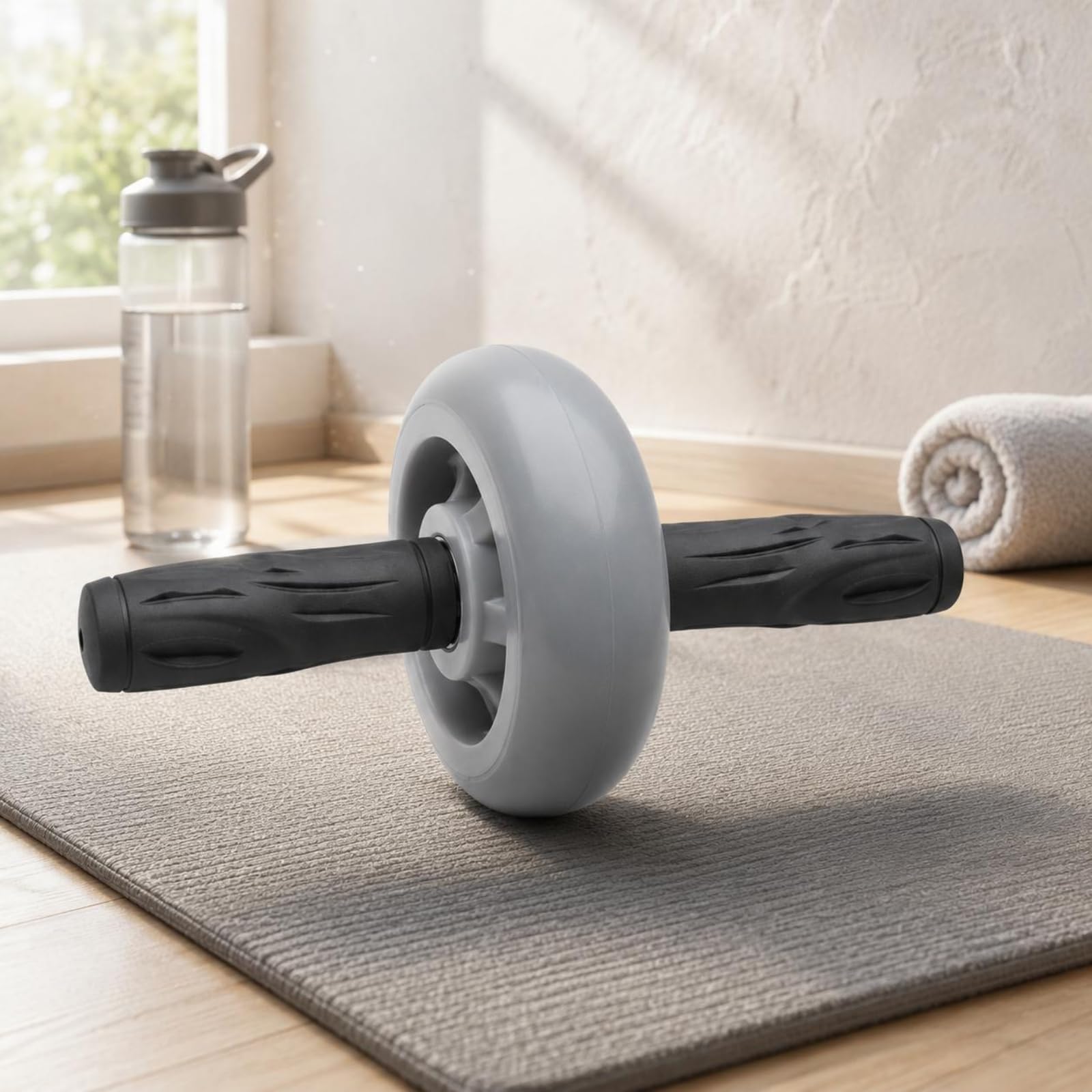 Baoblaze Ruota Addominale Fitness Rullo Esercizi Addome Roller Pancia Attrezzo Core con Scorrimento Controllato Avanti E Indietro Albero Robusto in Acciaio 45