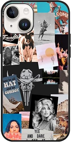 Funda compatible con iPhone 15 Plus  Funda protectora de TPU suave a prueba de golpes con diseño de vaquera vaquera vaquera y country chic