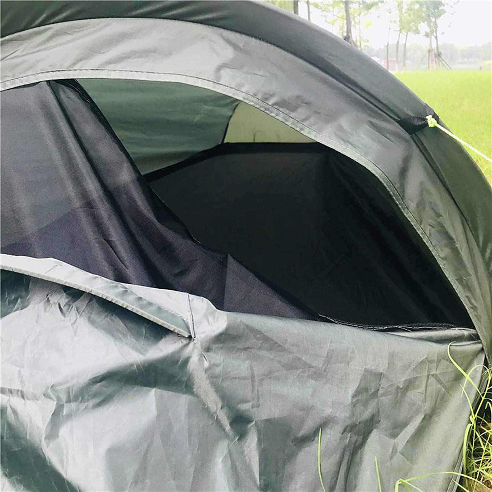 1 Person Wanderzelt, Ultraleichtes Biwaksackzelt Wasserdichtes Tragbares Campingzelt Schnellaufstellbarer Schlafsackbezug Biwaksack mit Tragetasche Für Das Überleben Im Freien