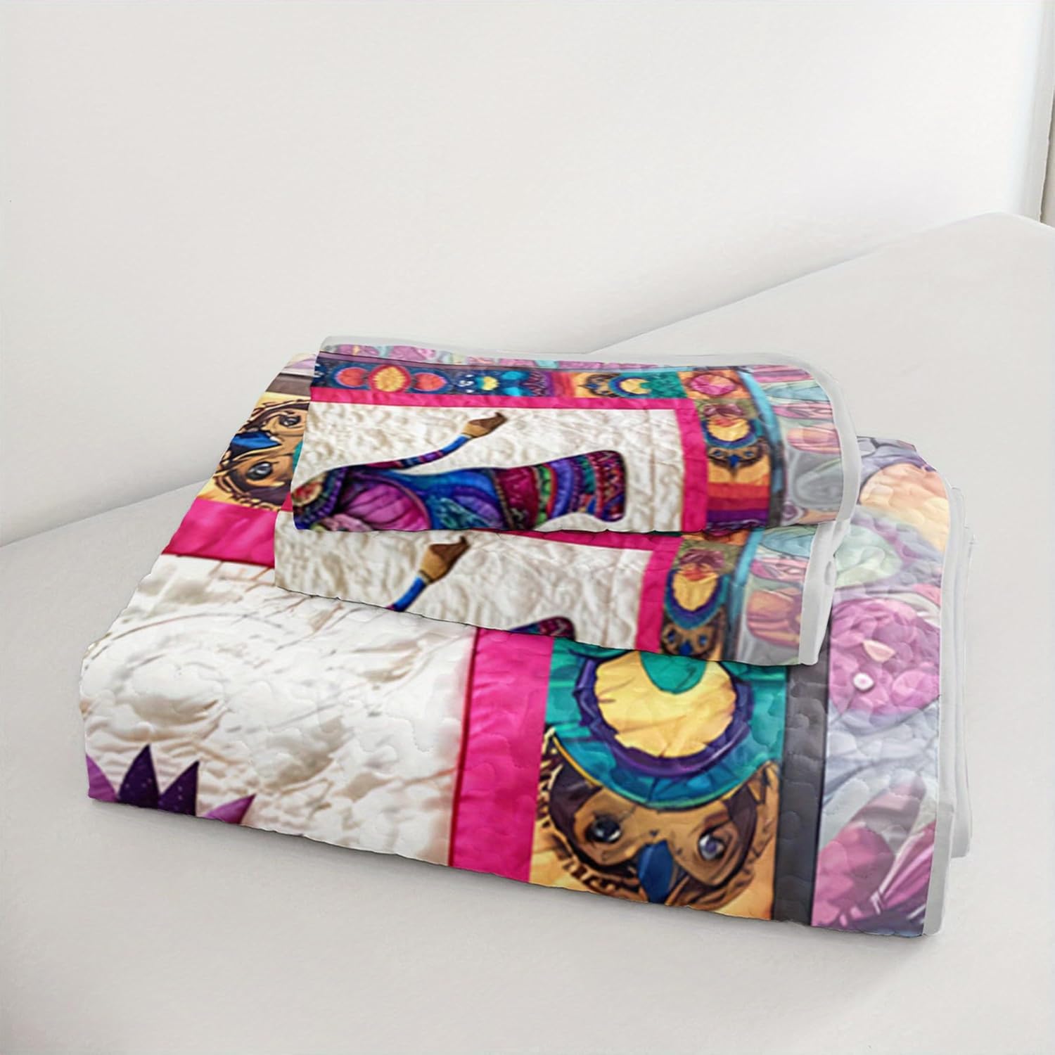 Mandala Elephant Quilt Bedding Set Queen Size for Kid Teen Room Decor,Bohemian Vintage Bedspread Sets Bedding Queen Size,Bohemian Elephant Bed Cover for Boys and Girls Bedroom Decor - Image 8