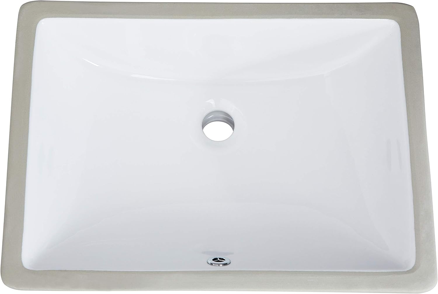 Review Discount PetusHouse 17x12 Inch Undermount Bathroom Vessel Sink and Pop Up Drain Combo, Rectangle White Ceramic Bathroom Vessel Vanity Sink Washing Art Basin, Overflow Type