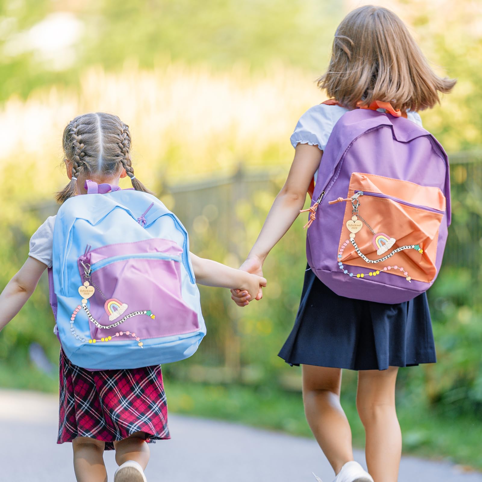Collana regalo inizio scuola con sacchetto e chiusura a catena 2025 portafortuna con biglietto di auguri