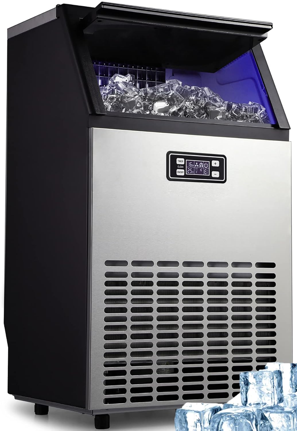 100LBS Commercial Ice Maker, UnderCounter Ice Maker Machine