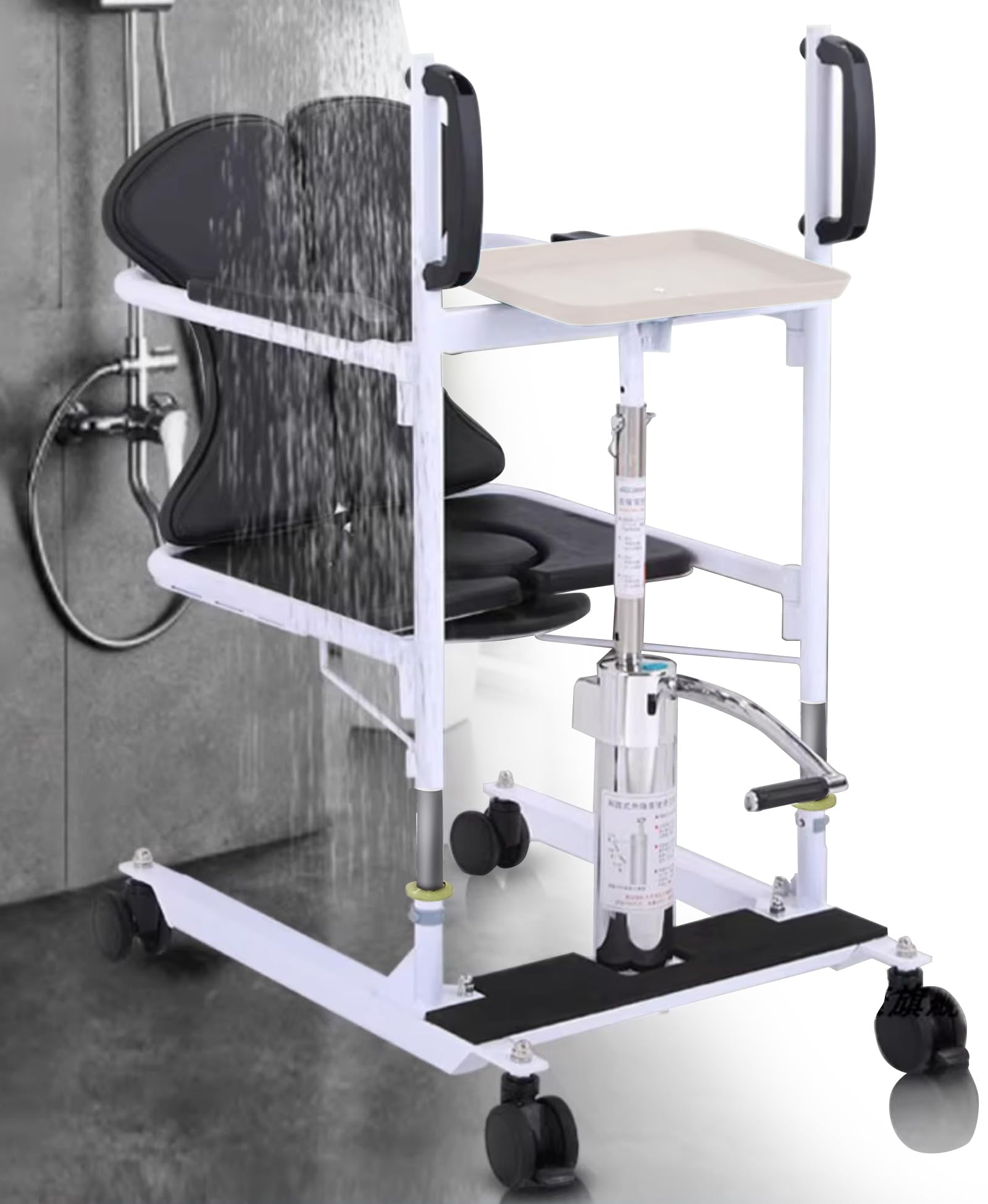 Grúa hidráulica para Pacientes, Elevador de Sillas de Ruedas Hogar, Elevador para Pacientes con Asiento Dividido, Sillas de Transferencia de Paciente, No Apto Para Parálisis Total