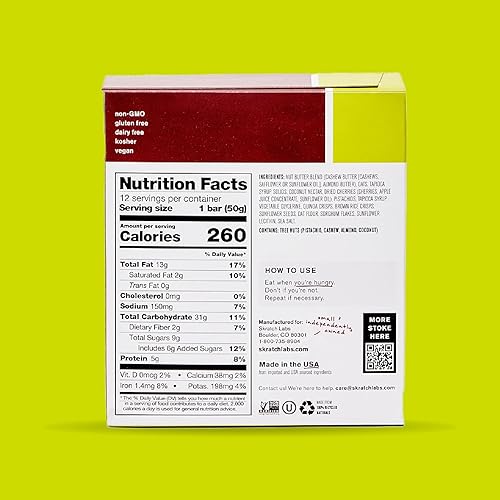 Miniatura 8 de SKRATCH LABS Energy Bar - Combustible deportivo, mantequilla de maní y chocolate, (paquete de 12) - Barra de mantequilla de nueces con granos