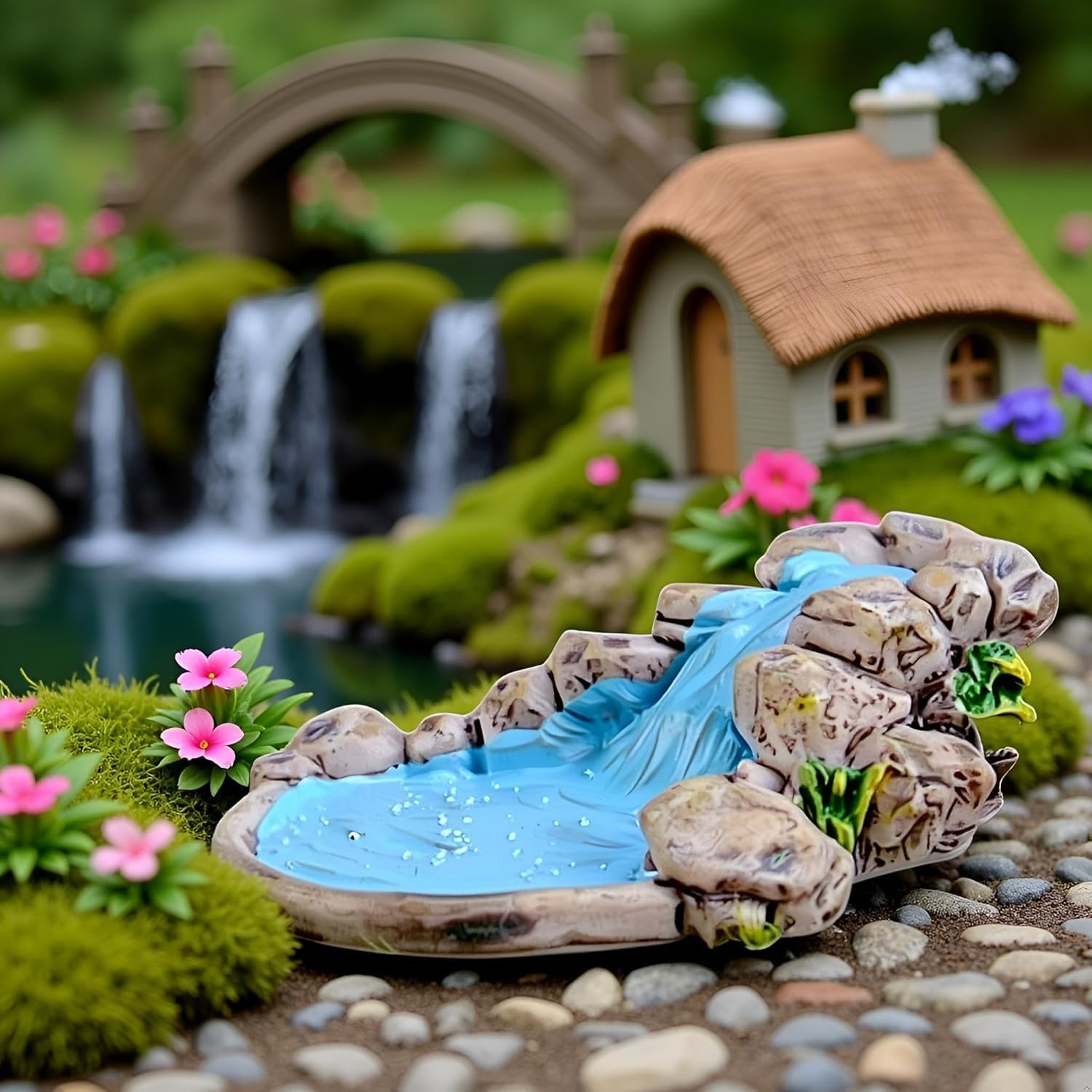 Blue DIY Miniature Water Pool Fairy Garden Decor - Image 6
