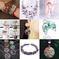 Vista 6 de 31 pulgadas Cuentas de Piedra de Astillado Piedras Preciosas Sueltas con Orificios para Hacer Joyas (Yaxaita)