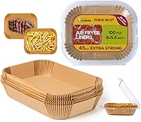 Vista 11 de Katbite Forros desechables para freidora de aire – Forros cuadrados antiadherentes de papel para freidora de aire de 8 pulgadas, papel pergamino sin