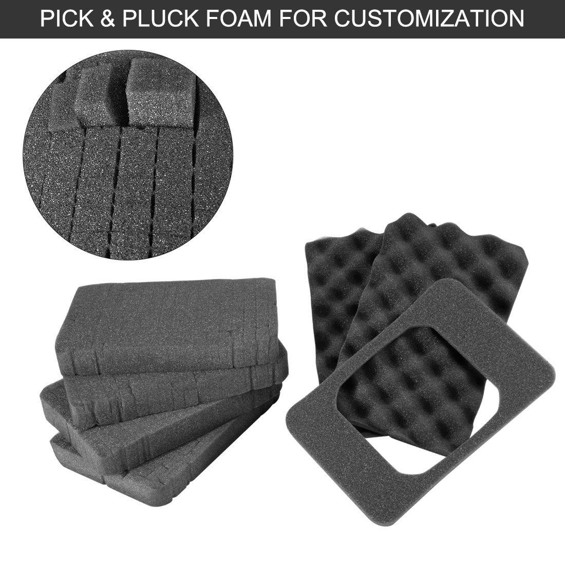 Aexit IP67 Wodoszczelny futerał ochronny na twardy sprzęt Pianka Pick N Pluck 10,4 'x 6,69' x 8,66 '(Étui de protection pour équipement dur, IP67, étanche, mousse anti-plis, 10,4' 'x 6,69' 'x 8,66' '