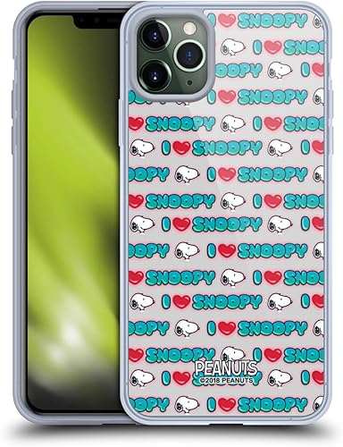 Vista 107 de Head Case Designs Funda de gel suave con licencia oficial de Peanuts I Love Pattern Snoopy Boardwalk Airbrush compatible con Apple iPhone 15