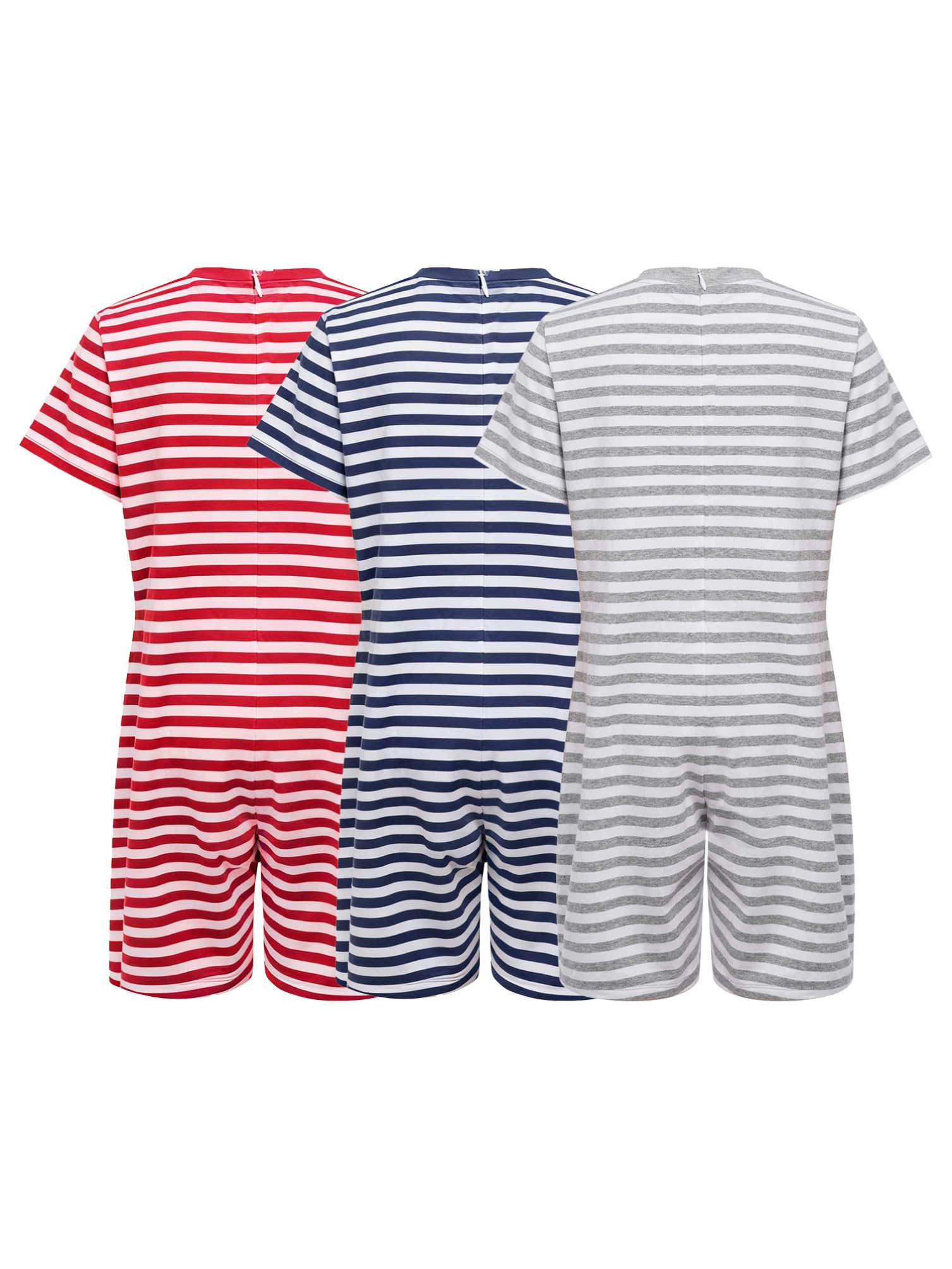 inhzoy Abbigliamento Adattivo Per Bambini Body Antispogliamento Bambini Completo Adattivo Righe Salopette Anti Strippaggio Fine Settimana