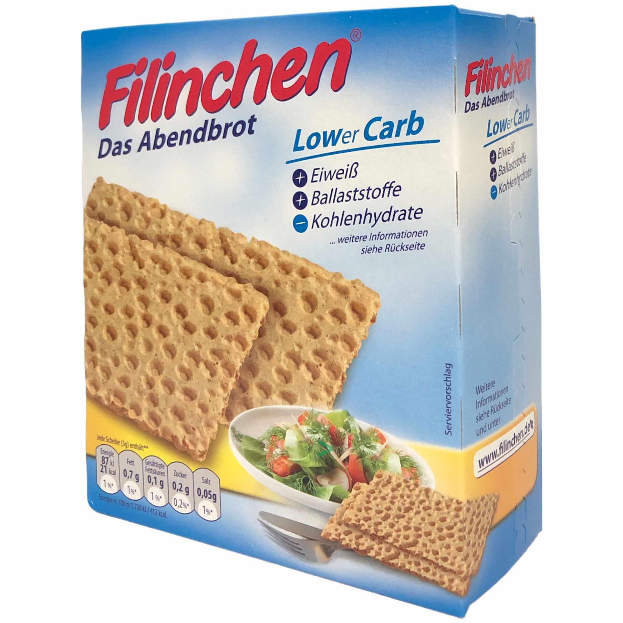 Filinchen das Abendbrot Low Carb Knusperbrot 3er Pack (3x100g Packung) + usy Block