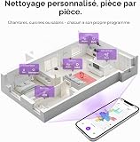 MONSGA MS1 Robot Vacuum Cleaner with Mop, 7000Pa Robotic Vacuum with Lidar Navigation, 180mins Runtime, 5 Editable Maps, APP/Remote/Voice Control, Ideal for Hard Floors and Carpets - 5