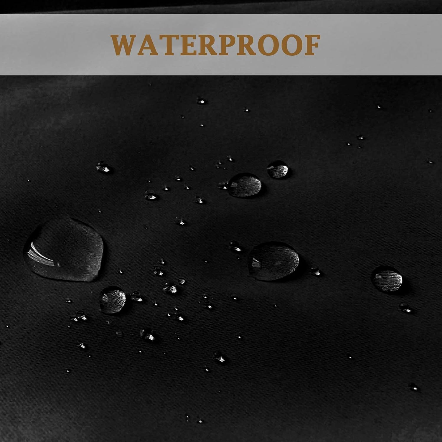 cjc Blackout Curtains for Patio Waterproof,Thick Weatherproof Windproof Outdoor Curtains Privacy Curtains for Porch,Living Room,Cabana,Durable Top Grommet Curtains(1 Panel,Black,52 x 84 inch)