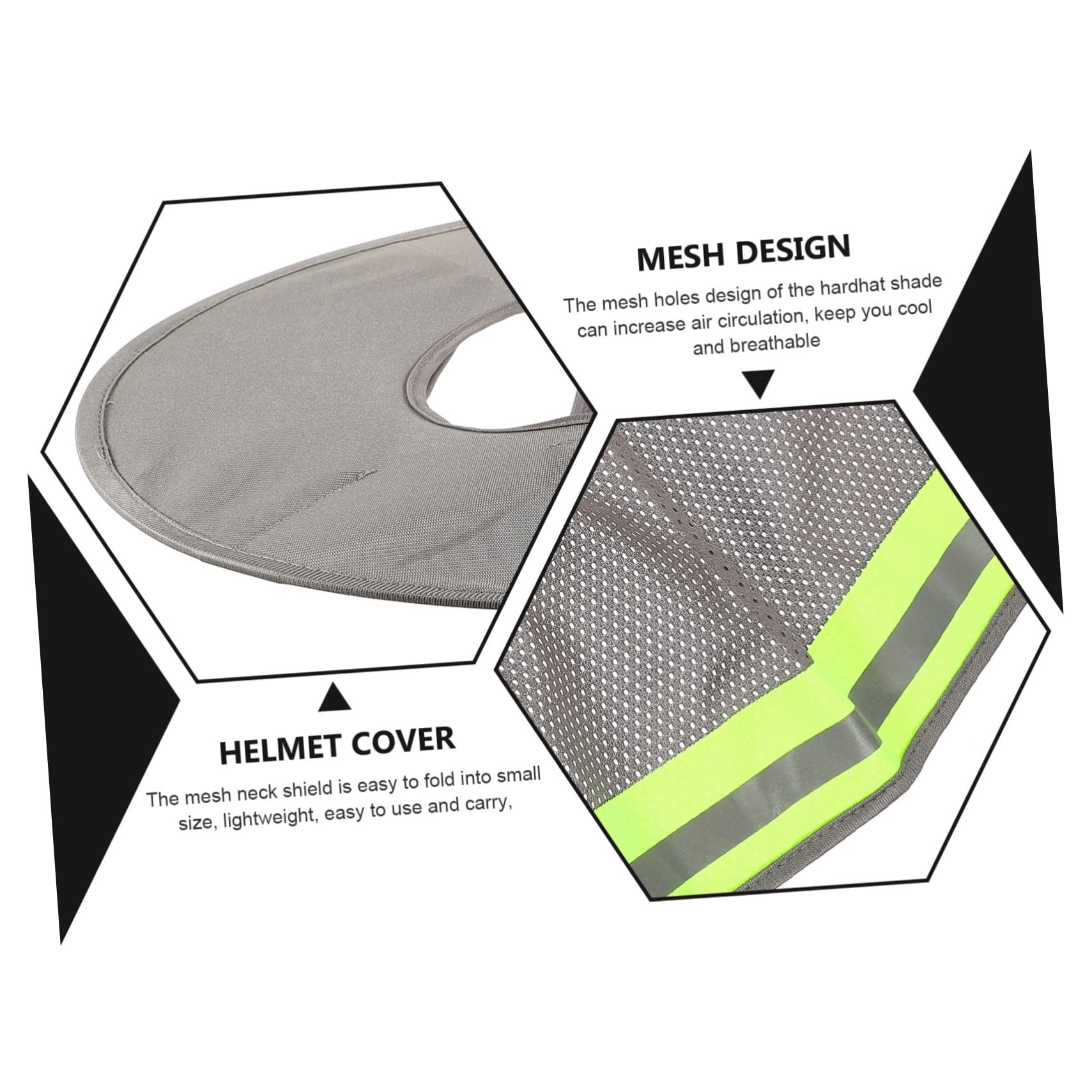 Mobestech 10pièces Casquette De Solaire pour Casque De Visière Réfléchissante Et Écran De Cou Accessoires De Construction