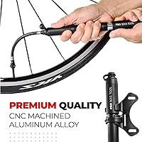 Vista 6 de Pro Bike Tool Mini Bike Pump - Compact and Portable Bicycle Tire Pump for Fast Inflation - Compatible with Presta and Schrader Valves - Lightweight
